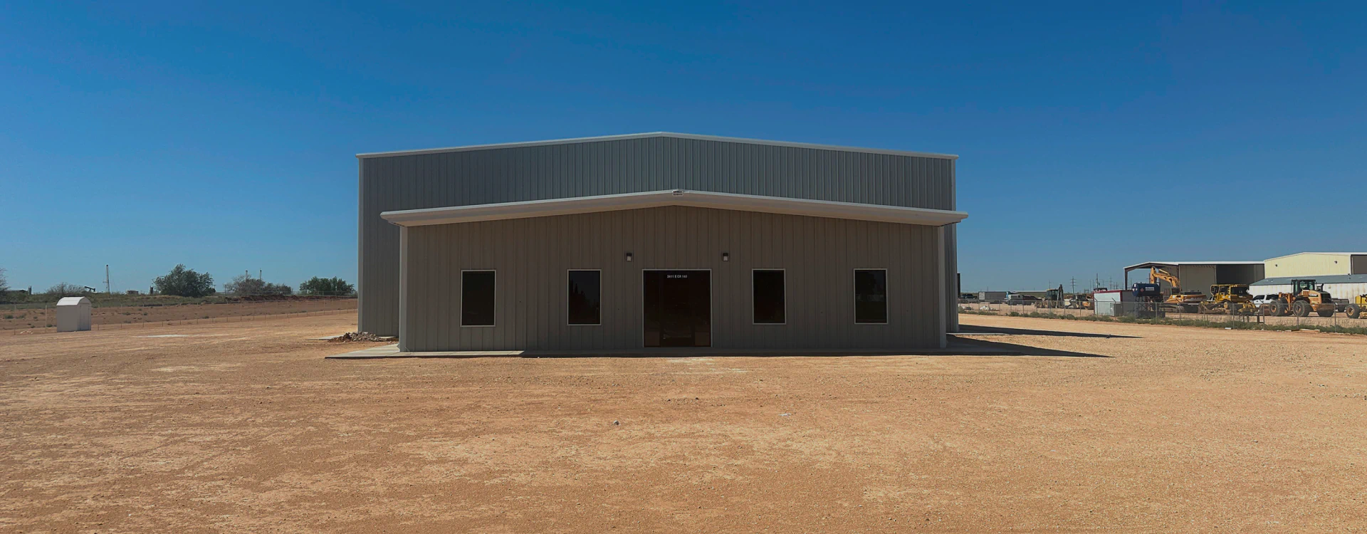 a recently constructed steel building